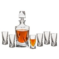 Komplet 6 kieliszków do likieru z karafką 500ml Quadro seria Bohemia Quadro Komplet 6 kieliszków do likieru z karafką 500ml Quadro seria Bohemia Quadro