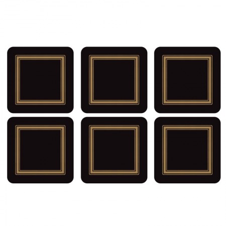 Podkładki Black Classic 10.5x10.5 cm Pimpernel