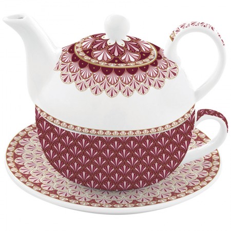 Tea for one Koniczynka bordowa 350/350ml Easy Life
