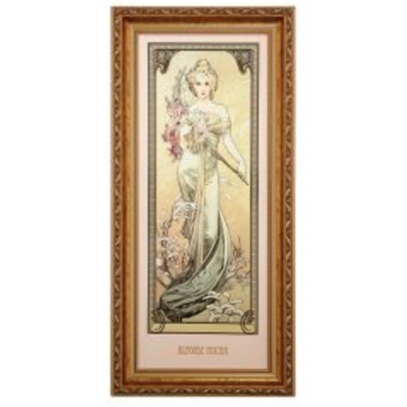 Obraz Wiosna 1900 27x57 cm Alphonse Mucha Goebel