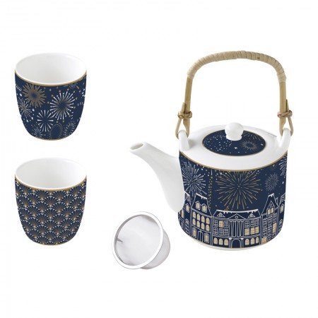 Czajnik z czarkami Midnight 600ml Easy Life