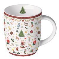 Kubek Ornaments All Over Red 200ml Ambiente