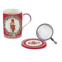 Kubek z zaparzaczem Christmas Teddy 350ml Easy Life